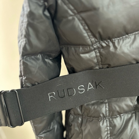 RUDSAK woman’s Black Puffer Coat with Fur Hood - Picture 8 of 13